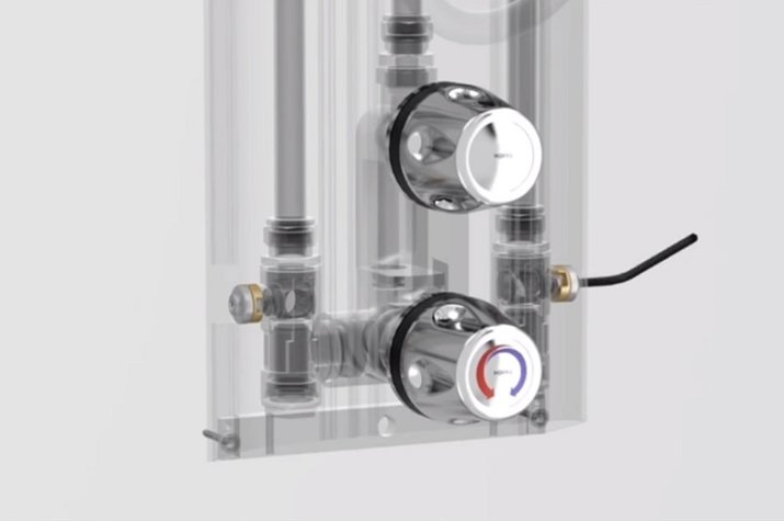 Low level isolation valves on Horne TSV1 shower valve
